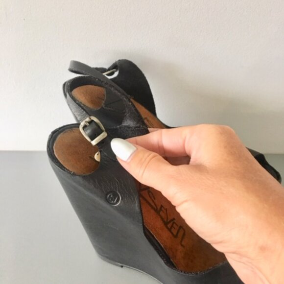 Sixty Seven platform Wedge black size 6 - Picture 9 of 14